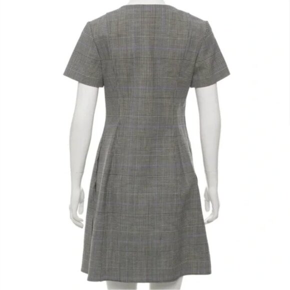 Theory Wool Houndstooth Plaid Dress Size M - Picture 2 of 5